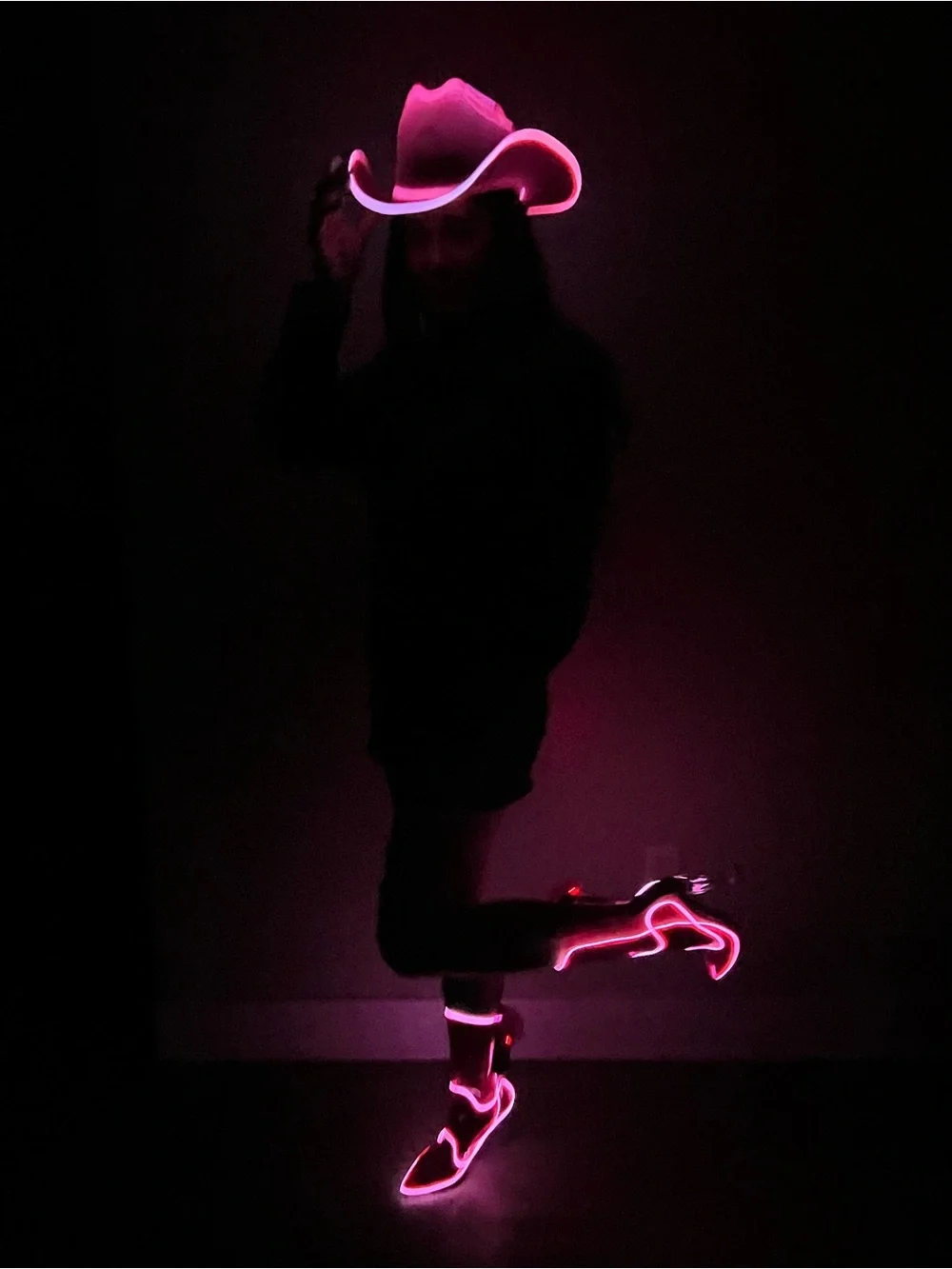 Neon Cowboys Light-Up Pink LED Cowboy Hat
